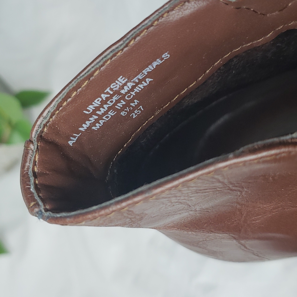 "Unisa" brown gold zip bootie - Picture 4 of 12